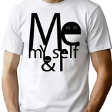 Me My Self And I Bootleg Graphic T-Shirt - White