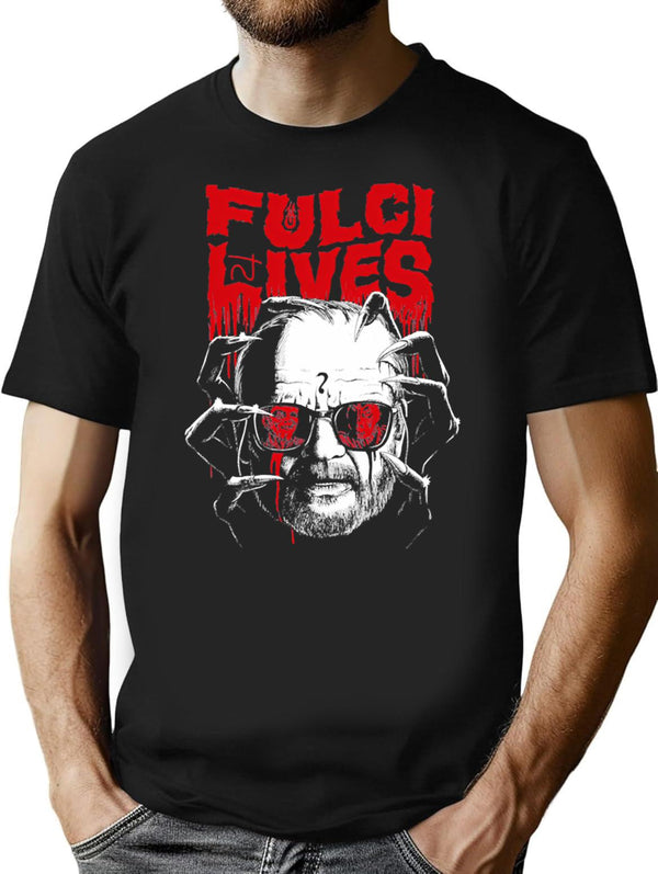 Mens My Favorite Fulci Lives T-Shirt for Men & Women, T-Shirts Graphic Tee - Black