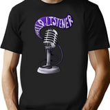 Microphone Static T-Shirt for Men & Women, T-Shirts Graphic Tee - Black