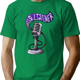 Microphone Static T-Shirt for Men & Women, T-Shirts Graphic Tee - Green