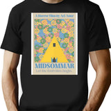 Midsommar Poster Throw Blanket Metal Print Tapestry T-Shirt for Men & Women, T-Shirts Graphic Tee - Black
