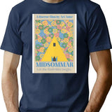 Midsommar Poster Throw Blanket Metal Print Tapestry T-Shirt for Men & Women, T-Shirts Graphic Tee - Navy