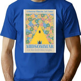 Midsommar Poster Throw Blanket Metal Print Tapestry T-Shirt for Men & Women, T-Shirts Graphic Tee - Blue