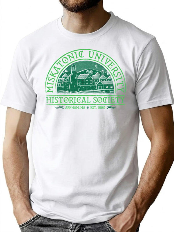 Miskatonic Historical Society T-Shirt for Men & Women, T-Shirts Graphic Tee - White