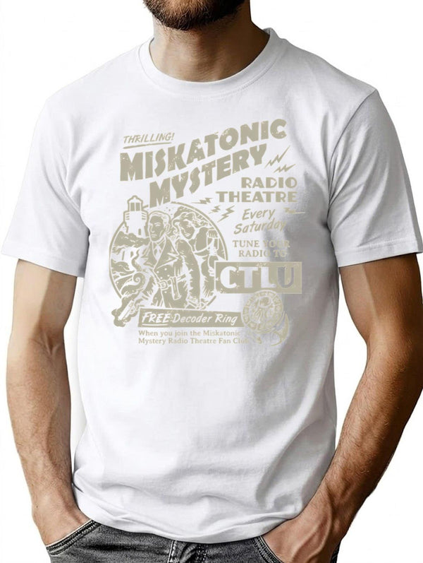 Miskatonic Mystery Radio Theatre T-Shirt T-Shirt for Men & Women, T-Shirts Graphic Tee - White