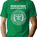 Miskatonic University Crest White - Hp Lovecraft T-Shirt for Men & Women, T-Shirts Graphic Tee - Green