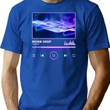 Mobb Playlist Bootleg Graphic T-Shirt - Blue