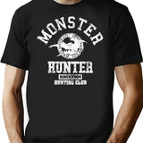 Monster Hunter Hunting Club T-Shirt for Men & Women, T-Shirts Graphic Tee - Black