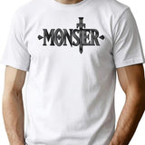 Monster Logo T-Shirt for Men & Women, T-Shirts Graphic Tee - White