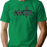 Monster Logo T-Shirt for Men & Women, T-Shirts Graphic Tee - Green