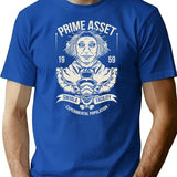 Mother Prime Asset T-Shirt for Men & Women, T-Shirts Graphic Tee - Blue