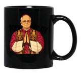 New Pope Modern Art - Pope Leo Stylized Black Coffee Mug - Black