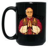 New Pope Modern Art - Pope Leo Stylized Black Coffee Mug