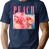 Peach Prc Retro Bootleg Bootleg Graphic T-Shirt - Navy