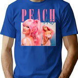 Peach Prc Retro Bootleg Bootleg Graphic T-Shirt - Blue