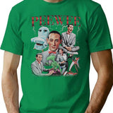 Peewee Herman Collage Bootleg Graphic T-Shirt - Green