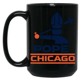 Pope Chicago Pope Robert Prevost Religious Pope Jesus Christian White Sox Black Coffee Mug