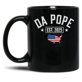 Pope Leo Est.2025 Black Coffee Mug