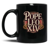 Pope Leo Pope Leo Xiv Black Coffee Mug