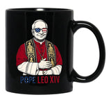 Pope Leo Xiv American Pope 2025 Robert Prevost Black Coffee Mug - Black