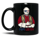 Pope Leo Xiv American Pope 2025 Robert Prevost Black Coffee Mug