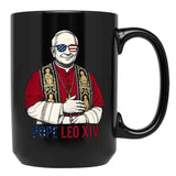 Pope Leo Xiv American Pope 2025 Robert Prevost Black Coffee Mug - Black