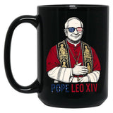 Pope Leo Xiv American Pope 2025 Robert Prevost Black Coffee Mug