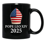 Pope Leo Xiv American Pope Robert Prevost Black Coffee Mug - Black