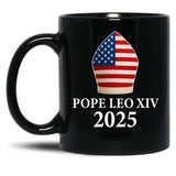Pope Leo Xiv American Pope Robert Prevost Black Coffee Mug