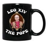 Pope Leo Xiv Fan Art Merch Black Coffee Mug - Black
