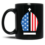 Pope Leo Xiv First American Holy Father Usa Black Coffee Mug