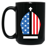 Pope Leo Xiv First American Holy Father Usa Black Coffee Mug