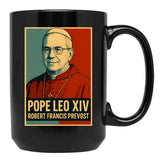 Pope Leo Xiv Francis Prevost Black Coffee Mug - Black