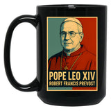 Pope Leo Xiv Francis Prevost Black Coffee Mug