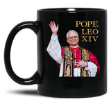 Pope Leo Xiv Gold Black Coffee Mug