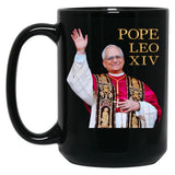 Pope Leo Xiv Gold Black Coffee Mug