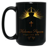 Pope Leo Xiv Habemus Papam In Gold Black Coffee Mug