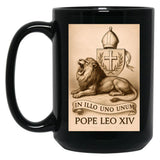 Pope Leo Xiv The Heraldic Lion Black Coffee Mug