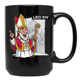 Pope Leo (2) Black Coffee Mug - Black