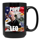 Pope Leo (3) Black Coffee Mug - Black