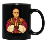 Pope Stylized Pope Leo Xiv Black Coffee Mug - Black