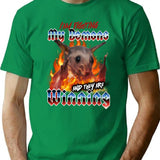 Possum Fighting Demons Bootleg Graphic T-Shirt - Green