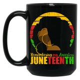 Remembering My Ancestors Juneteenth Black Freedom 1865 Gift Black Coffee Mug
