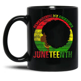 Remembering My Ancestors Juneteenth Black Freedom 1865 Black Coffee Mug