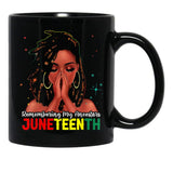 Remembering My Ancestors Juneteenth Black Coffee Mug - Black