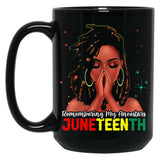 Remembering My Ancestors Juneteenth Black Coffee Mug