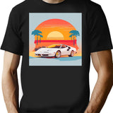 Retro Car Bootleg Graphic T-Shirt - Black