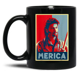 Retro Joe Design Arts Dirts Music Funny 4Th Of July Merica Black Coffee Mug