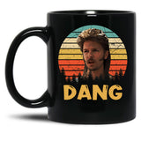 Retro Joe Dirt Dang Funny Redneck Mullet - Vintage Black Coffee Mug
