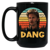 Retro Joe Dirt Dang Funny Redneck Mullet - Vintage Black Coffee Mug